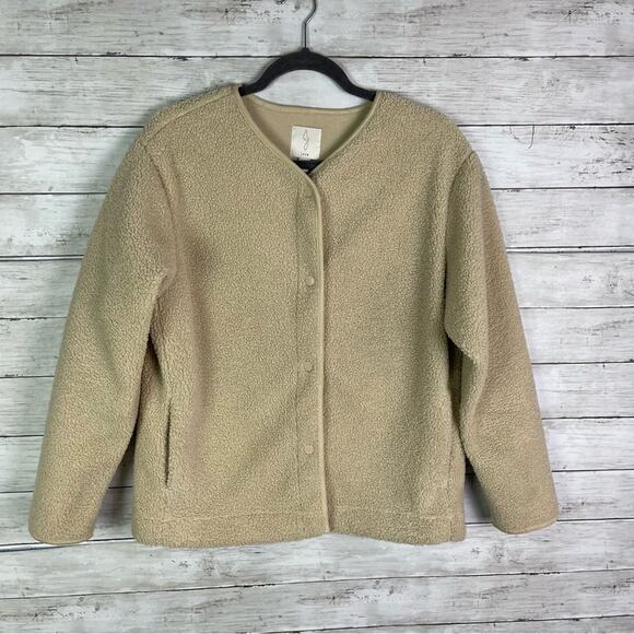 Joie Sherpa Teddy Jacket Size Small Tan - Picture 1 of 5